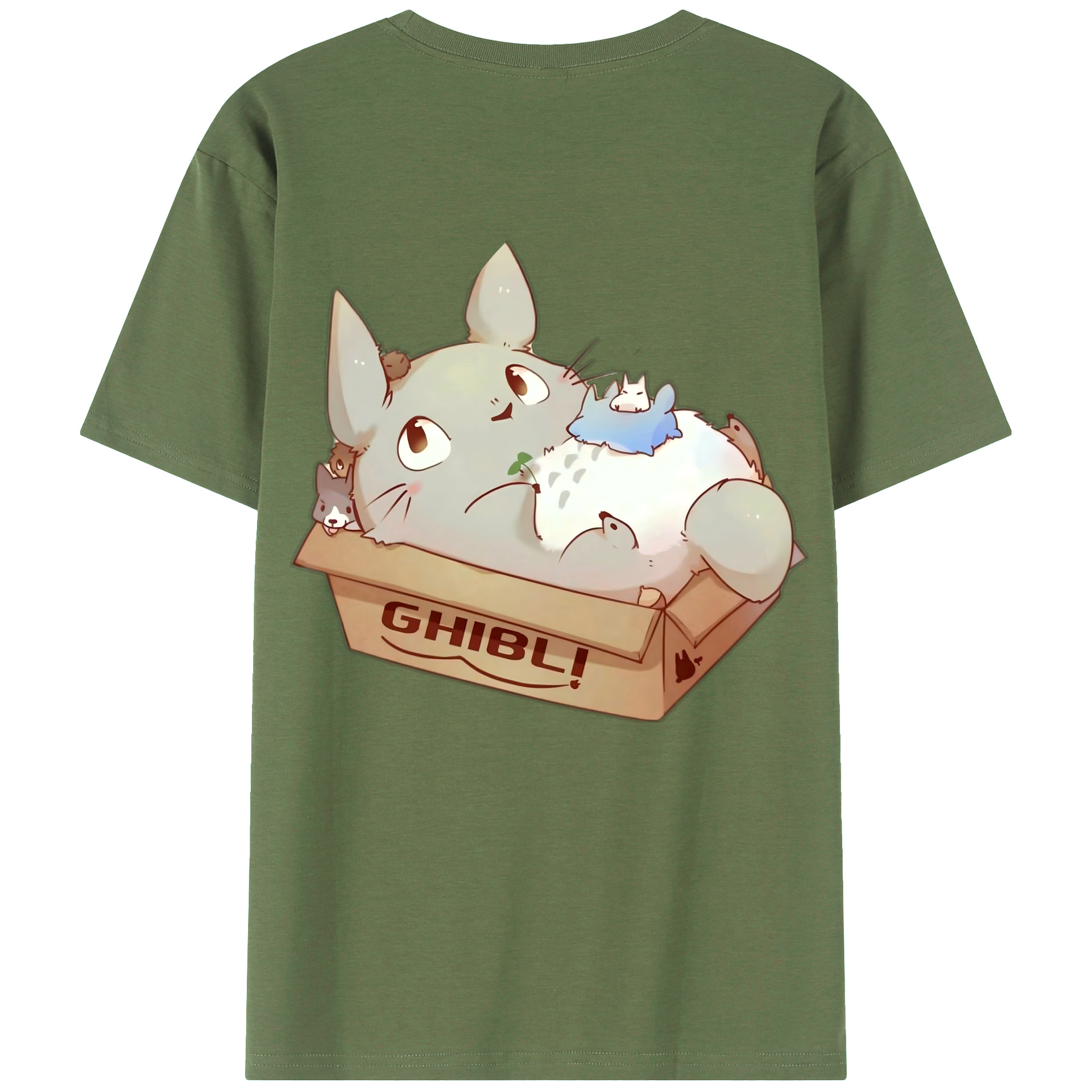 （画像用） となりのトトロ 草壁メイ 草壁サツキ My Neighbor Totoro Satsuki Kusakabe Mei Kusakabe 綿100％ メンズ半袖Tシャツ（バックプリント） 通気性